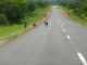 En Zambie, comme partout depuis notre arrivée en Afrique, les routes sont fréquentées, beaucoup fréquentées mais pas vraiment par les voitures...